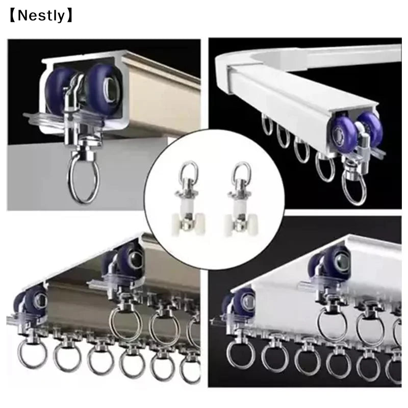 rideaux rouleaux argent blanc modernes anneaux métalliques ensemble vingt opaques chambre maison