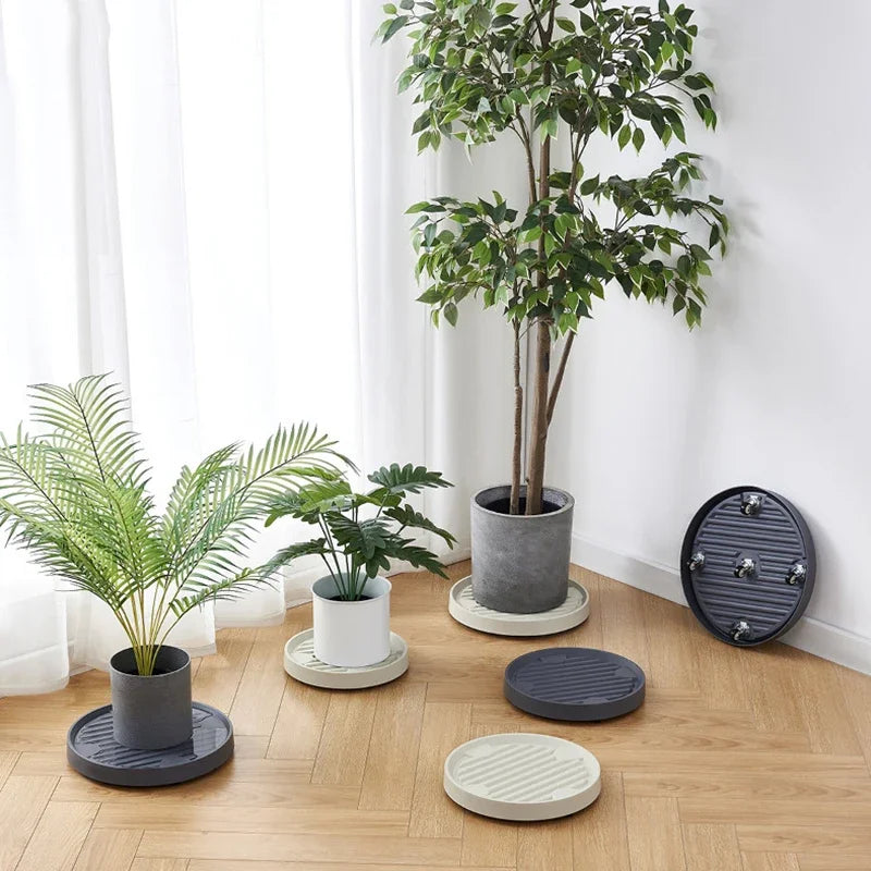 support plante gris blanc rayures horizontales moderne portable amovible robuste