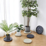 support plante gris blanc rayures horizontales moderne portable amovible robuste