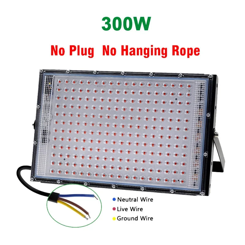 lampe led culture vegetale noire 100w 200w 300w 50w ip65 waterproof moderne tringle