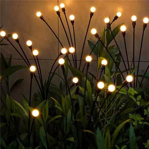 lumière solaire étoiles dorées moderne extérieure auto allumante noire festive jardin patio