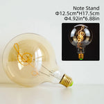ampoule led filament transparente dorée love dream note vintage métallique moderne chambre 220v