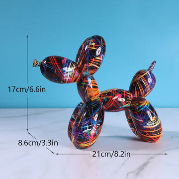 figurine animale résine moderne multicolore graffiti décoration intérieure salon chambre opaque