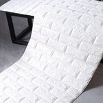 panneau decoratif mural blanc texture brique adhésif resistant eau 70x100cm moderne