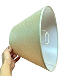 abat jour tissu toile lin blanc beige rouge classique fixations e27 22cm 25cm