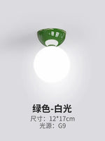 plafonnier moderne minimaliste verre opaque ampoule led g9 rouge blanc vert