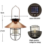 lampe suspendue cuivre vintage solaire filament ip44 extérieur contemporaine rustique jardin