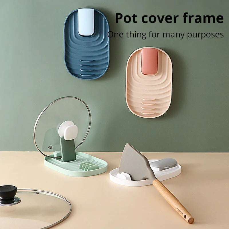 porte couvercles adhésifs modernes couleurs vert rose blanc casseroles spatules ridges cuisine