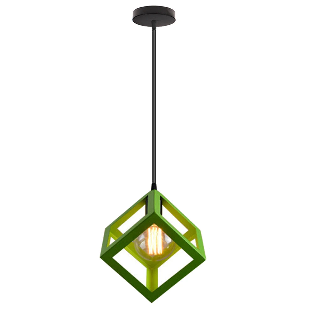 suspension lumineuse moderne vert conique câble suspendu salon chambrehôtel