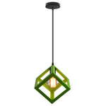 suspension lumineuse moderne vert conique câble suspendu salon chambrehôtel