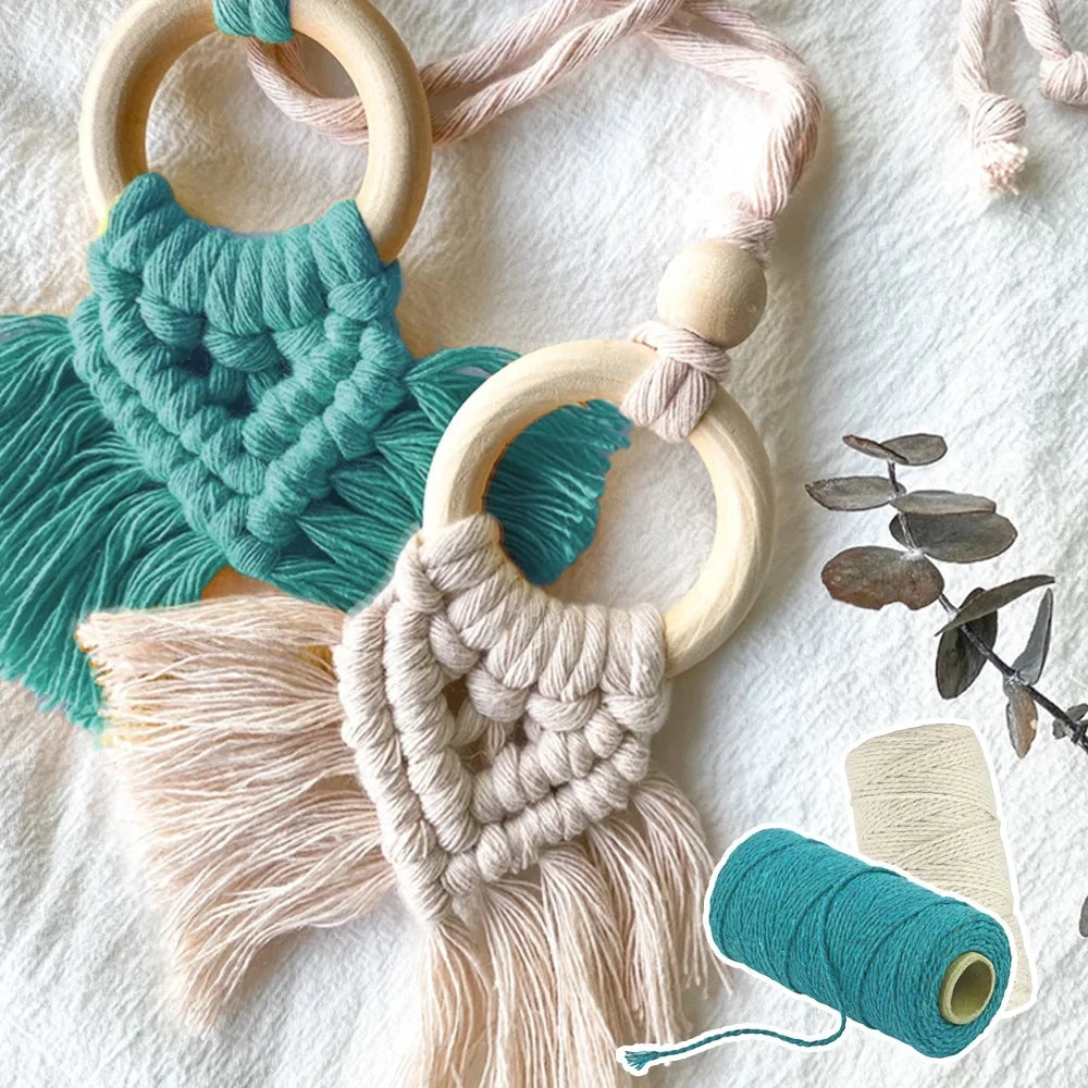 fil coton multicolore texturé naturel 100m 2mm enduit crafts sacs vêtements textiles maison