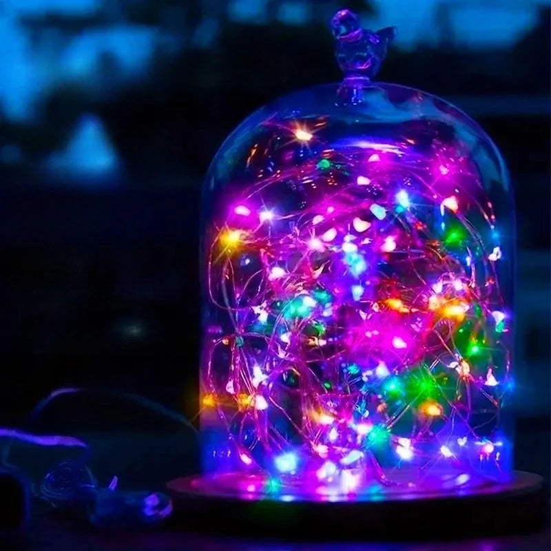 guirlande lumineuse solaire rgb extérieure décoration jardin fêtes ambiances festives led imperméable ip65