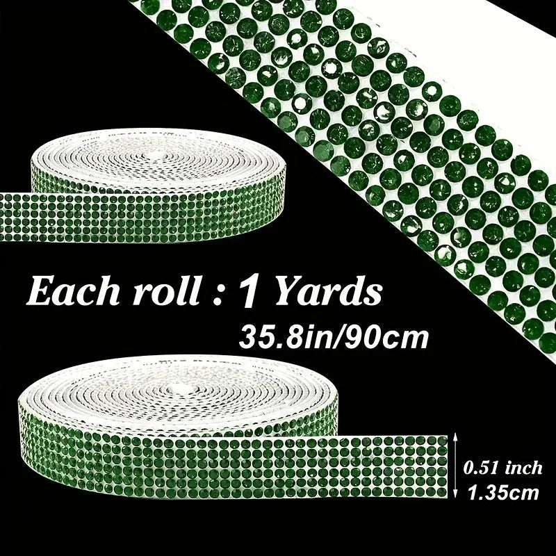 ruban strass décoratif adhésif vert noir violet blanc rose beige rouge classique 3d strass