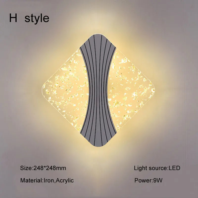 lampe murale moderne gris marbre éclairage quotidien cuisine chambre coucher entrée 9W LED