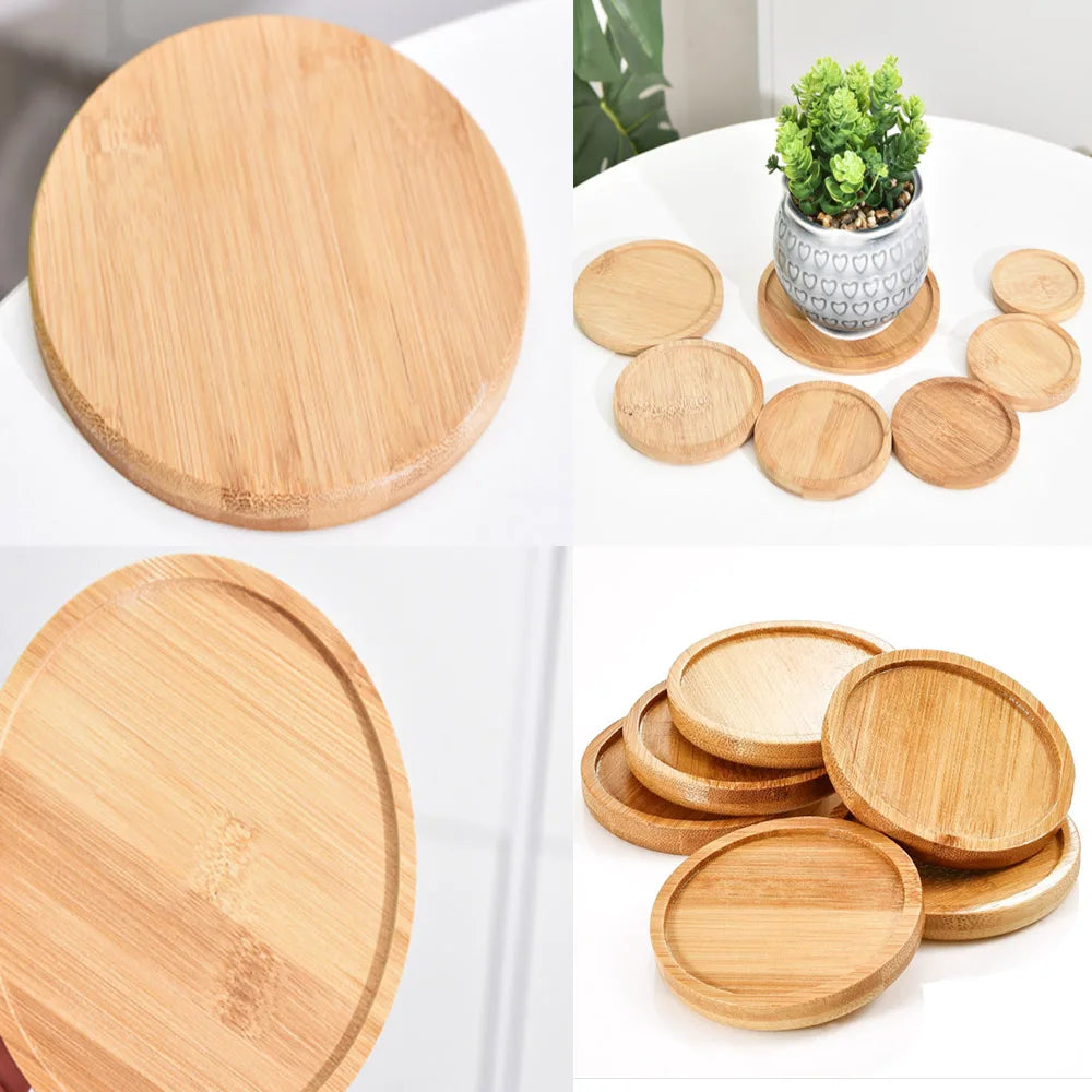 supports bambou assiettes naturelles pots fleurs moderne rustique petits plateaux décos nhà máy