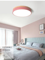 plafonnier led moderne gris bois rose jaune noir blanc minimaliste 27w 3sources
