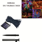 guirlande lumineuse solaire imperméable ip65 20 led jaunes modes facile sans câblage nécessaire