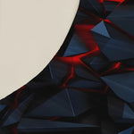 draps lit géométriques noir rouge moderne triangles effets lave coton polyester triangles