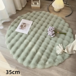coussin doux blanc gris rose vert peluche moderne diametre 35cmwasher