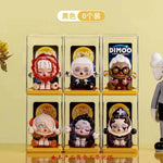 organisateur jouets transparent empilable multicolore figurines collection cartoonesque boîtes d'exposition acrylic modernes cartes d’identité