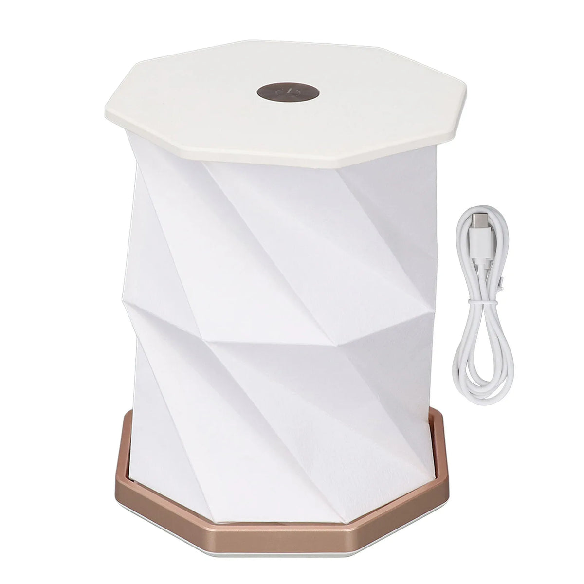 lampe table led rechargeable blanc doré origami minimaliste contemporain infinite dimming touch switch