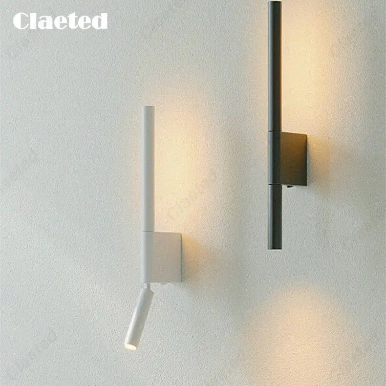 lampe murale réglable led moderne minimaliste blanc noir chambre cuisine salon