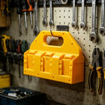support batteries rechargeables rangement industriel batteries aa lithium portable jaune noir fixations murales utilitaire