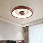 ventilateur led moderne marron blanc contrôle télécommande ailes grille ventilation