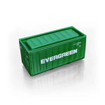 conteneur métal vert conteneur maritime EVERGREEN numéroté industriel décoratif miniature