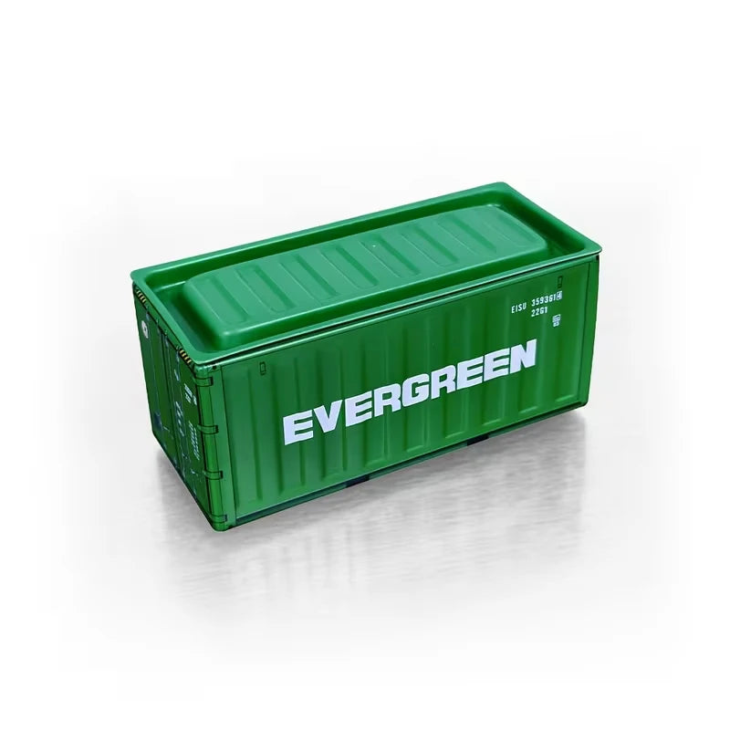 conteneur métal vert conteneur maritime EVERGREEN numéroté industriel décoratif miniature