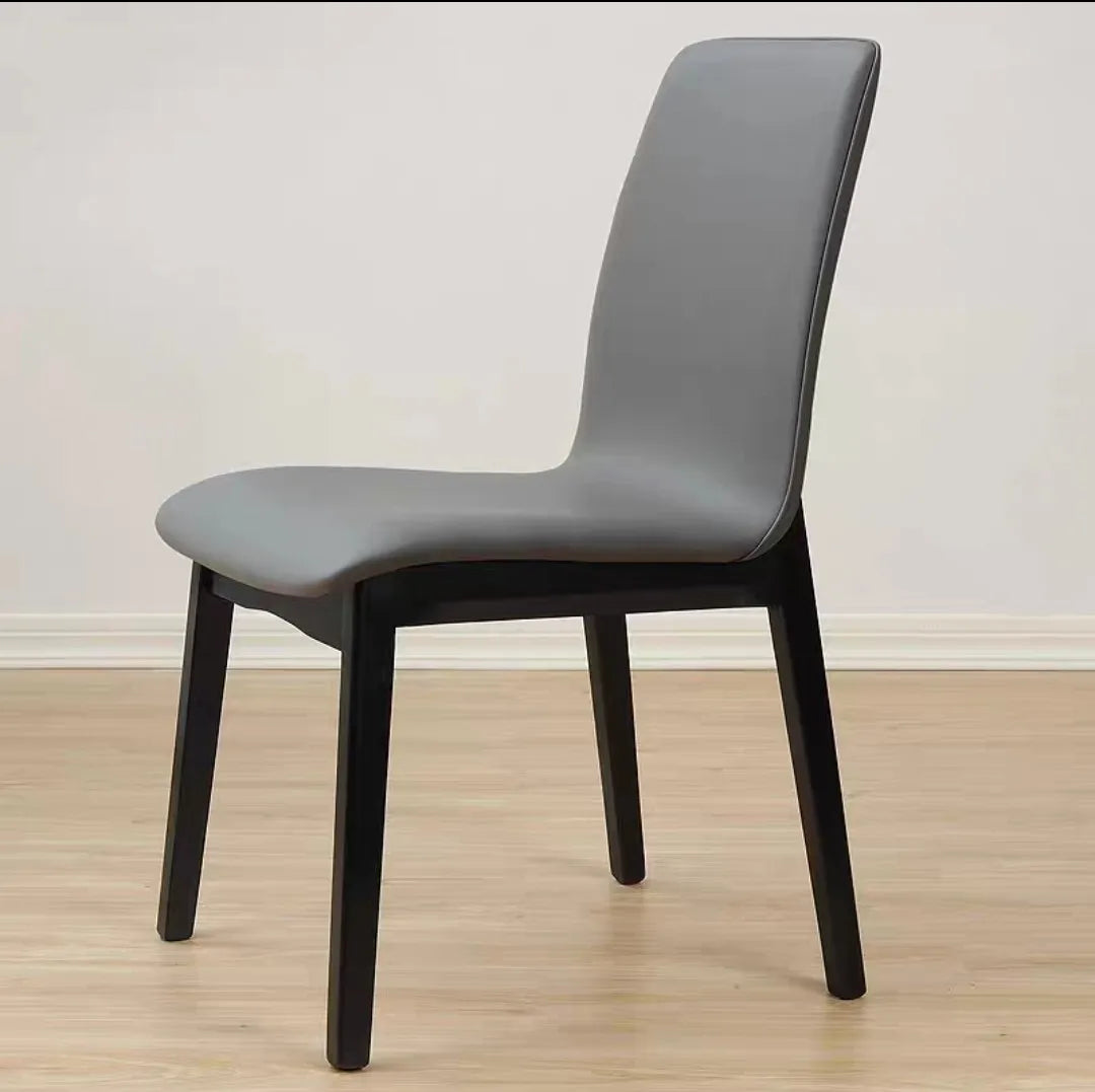 chaises salle manger moderne bois PU gris clair vert menthe rouge brique blanc minimaliste