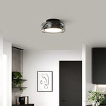 plafonnier led verre cristal noir chrome moderne minimaliste transparent chambre