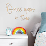 décoration murale bois once upon time champêtre calligraphique conte fées chambre enfant
