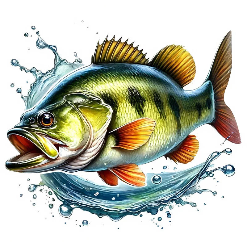 autocollant mural poisson stylisé décoration murale chambre salon sticker mural décoratif motif aquatique
