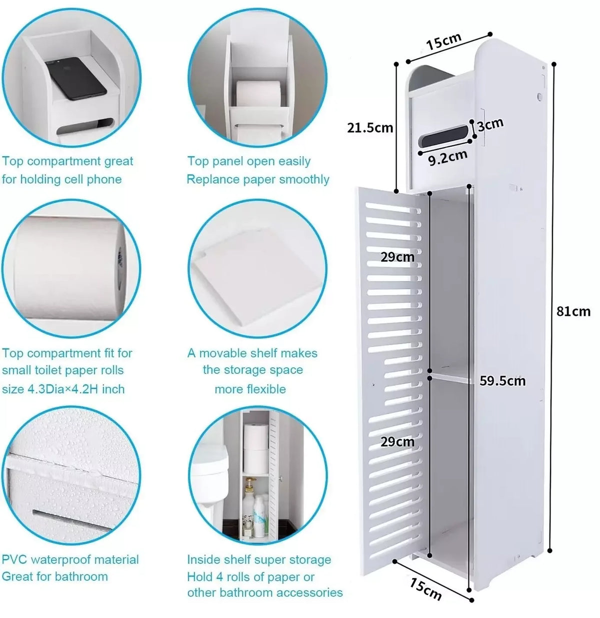 Armoire de rangement placée dans un espace réduit optimisant le stockage