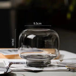 vase verre moderne transparent simple grande bouche table salon fleur hydroponie ornement double usage
