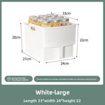 boîtes rangement blancs plastique moderne fixation pots conservation verre couvercles métalliques