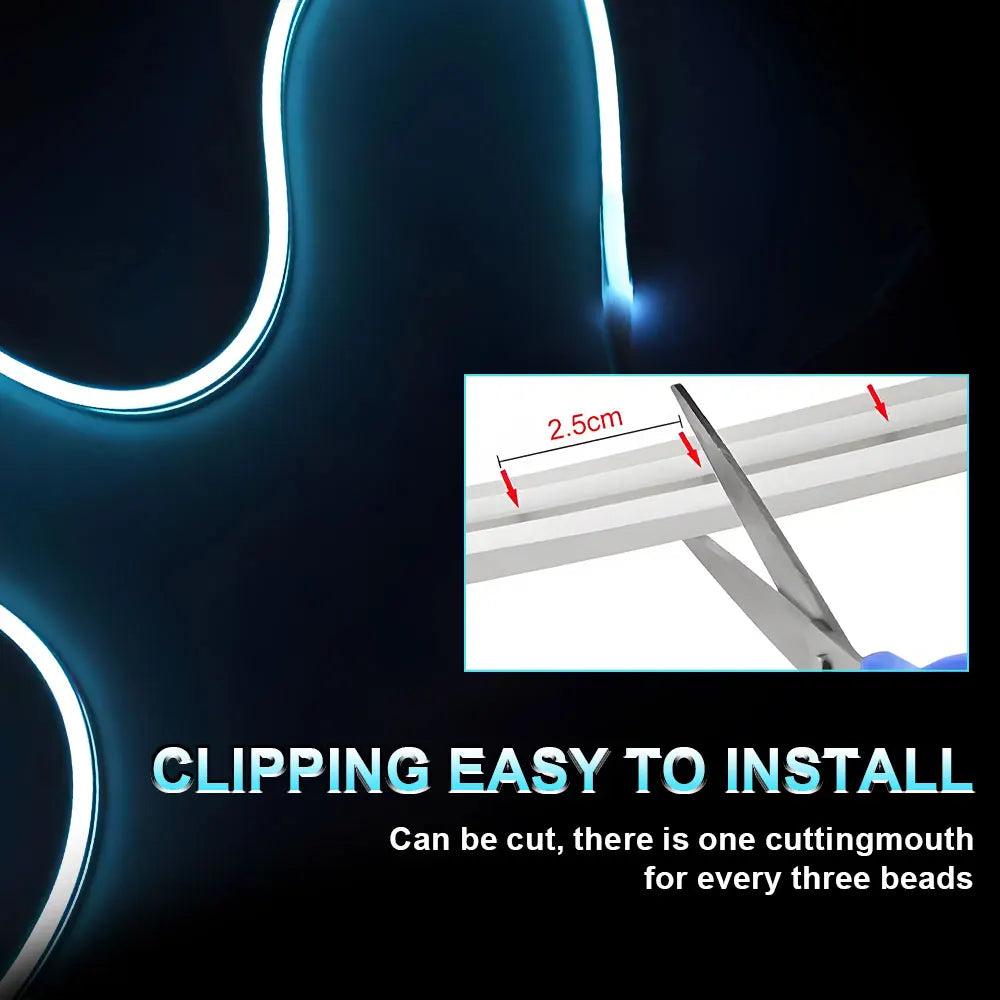 bande led flexible coffre voiture blanc bleu rouge moderne clips lumière ambiancé