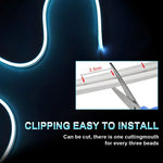 bande led flexible coffre voiture blanc bleu rouge moderne clips lumière ambiancé