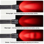 lampe torche led rouge rechargeable aluminium robuste tactique chasse camping pêche