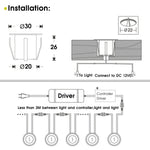 lampe led escalier acier inoxydable ip67 argent blanc moderne clips câble adaptateur