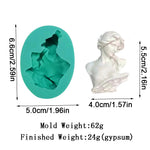 moules silicone bustes sculptés classiques aromathérapie gypse résine époxy decoration gâteau blanc vert