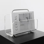 porte revues moderne transparent magazines minimaliste décoration maison magazines biscuits vase fleurs bougie