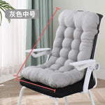 coussin chaise dossier soutien lombaire ergonomique confortable rubans fixation gris