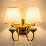 lampes murales classiques or abat jours blanc crème vintage élégant chambre coucher salle manger