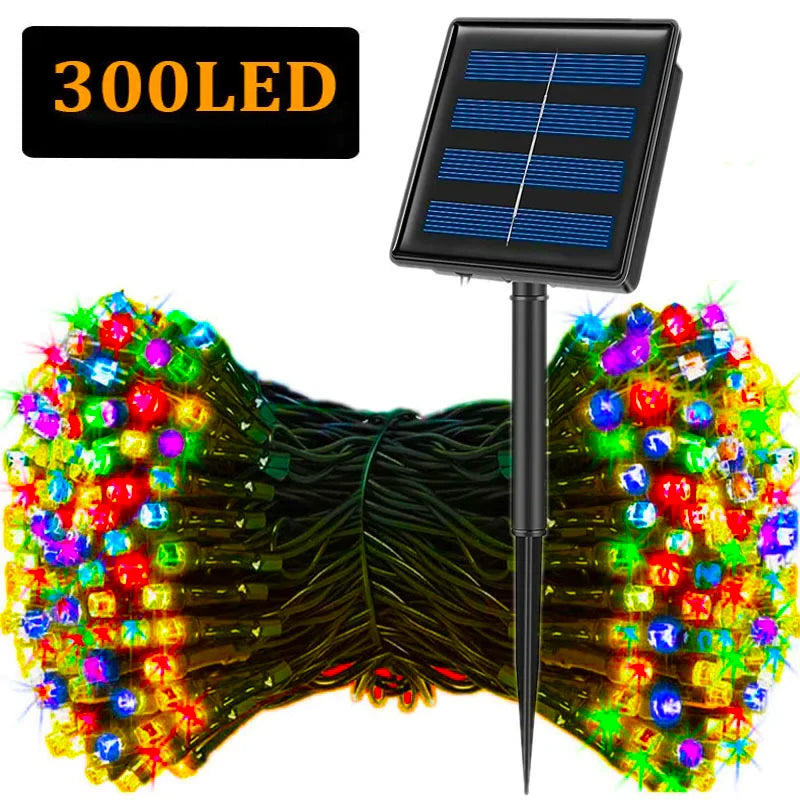 guirlande lumineuse multicolore 100 led 12m modernes ip67 étanchesextérieur noël