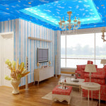 papier peint auto adhésif 3d ciel bleu nuages moderne imperméable résistant humidité isolation thermique