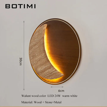 lampe murale led minimaliste pierre marbrée or chambre entrée moderne