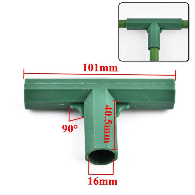 connecteurs support plantes vert plastique serre jardin accessoires bricolage jardinage structure robuste fixe