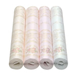 papier peint classique baroque fleurs roses beige rose clair bleu clair vertical adhésif imperméable